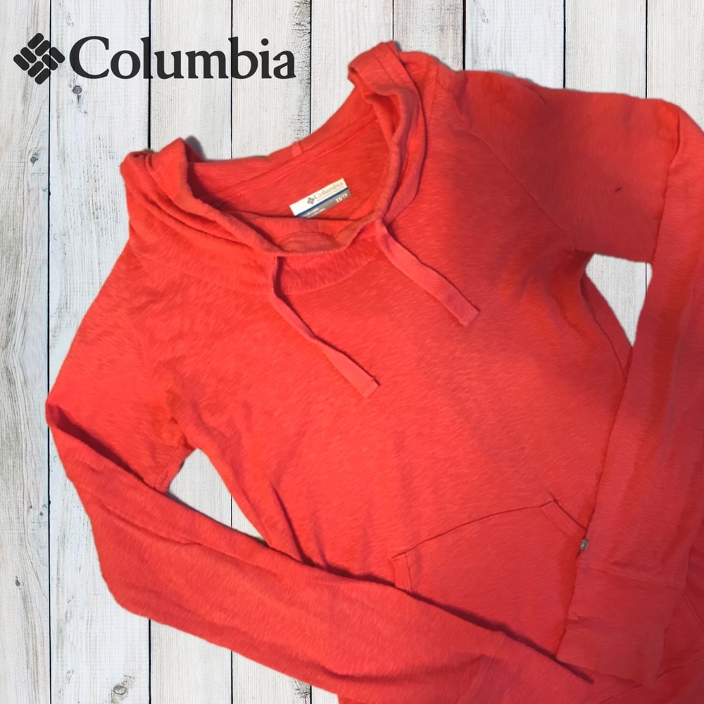 Orange Hooded Columbia Pullover/Shirt